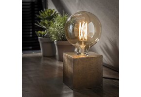 Tafellamp block meerdere varianten oppakken BRONS eerst