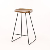 Hoyz - Barstoel Houten Zitting - 4 Stuks - Bruin