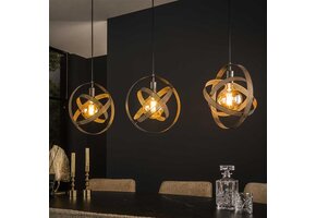 Hoyz Collection - Hanglamp 3L Cosmos Mesh - Artic Zwart