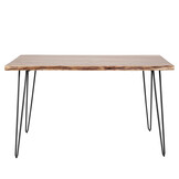 Hoyz - Eetkamertafel Edge - Hout - Bruin - 130x70x77