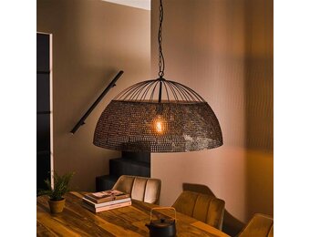 Hoyz - Hanglamp Ø80 Armor - Metaal - Zwart Bruin