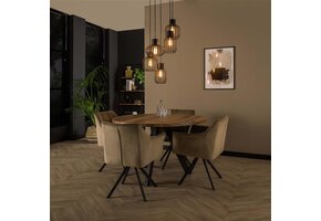 Hoyz - Hanglamp 5L Mix - Getrapt - Metal - Donkergrijs