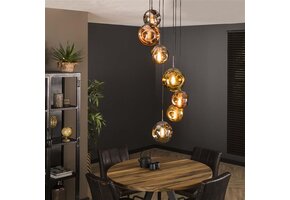 Hoyz - Hanglamp 7L Getrapt Stellar - Oud Zilver