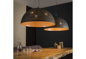 Hoyz - Hanglamp - Ø70 Half Ronde Metalen Hanglamp - Transparant
