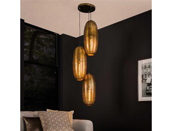 Hoyz - Hanglamp 3L Cosmic - Getrapt - Brons Antiek