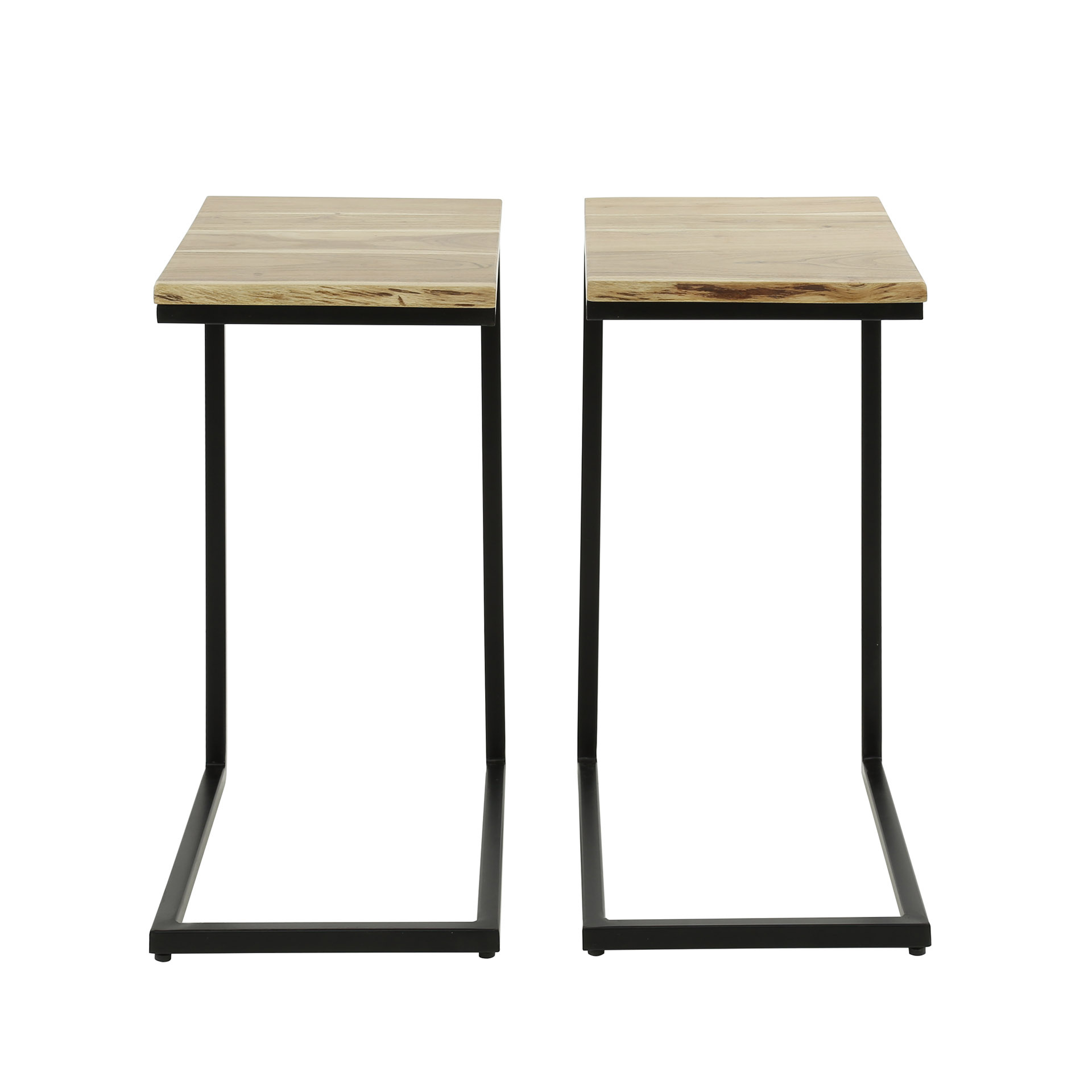 Hoyz - Bed Tafeltje XS Edge - Set van 2 - Massief Acacia