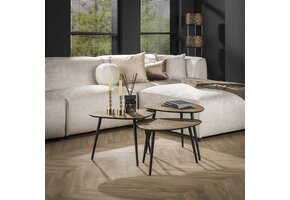 Hoyz - Salontafel Metallic Brons - Antiek - Set van 3