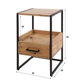 Hoyz - Nachtkastje Niche 1L XS - Massief Acacia Naturel