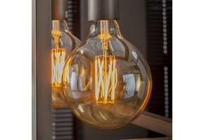 Lichtbron LED filament bol Ø12,5 Amberkleurig