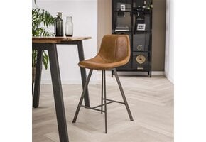 Hoyz - Barstoel Zig-Zag - Bruin - 4 Stuks