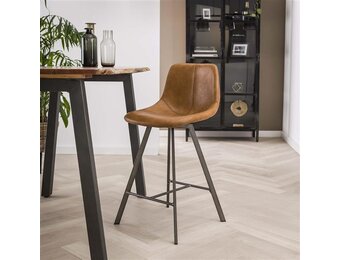 Hoyz - Barstoel Zig-Zag - Bruin - 4 Stuks