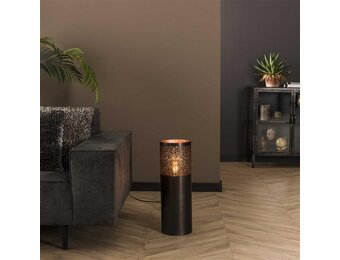 Hoyz - Vloerlamp Ø20 cilinder 60cm / Zwart nikkel