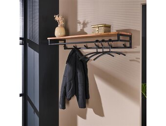 Hoyz - Kapstok Custom - 6 haken - Hoedenplank - Acaciahout