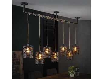 Hoyz - Industriele Hanglamp - 7 Lampen - Twist Wikkel - XL