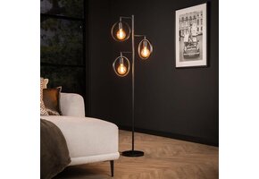 Hoyz - Vloerlamp Ring 3 Lampen - Charcoal