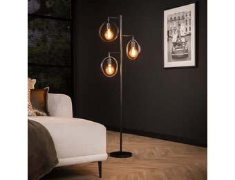 Hoyz - Vloerlamp Ring 3 Lampen - Charcoal