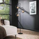 Hoyz - Vloerlamp Ring 3 Lampen - Charcoal