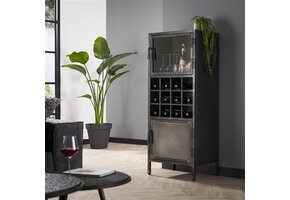 Hoyz - Wijnkast Ruff metal - Gun Metal