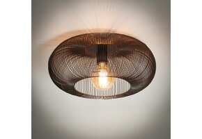 Hoyz - Plafondlamp Copper Twist - Zwart Nikkel - Industrieel - 43x43x20