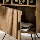 Hoyz - Wijnkast Tweak - Massief Mangohout - Industrieel - 56x35x90