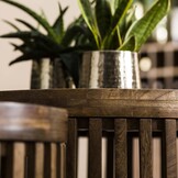 Hoyz - Salontafelset Tweak - Ø65/Ø50 - Massief Mangohout - Zandkleur - Industrieel