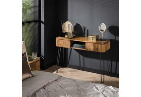 Hoyz - Kaptafel Wave - 2 Lades - Mangohout - Zandkleur