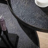 Hoyz - Salontafel Rond Metallic - Zwart - Set van 2 - 76x76x40