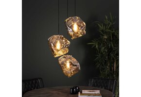 Hoyz - Hanglamp Rock Chromed - 3 Lampen - Industrieel - 50x50x150