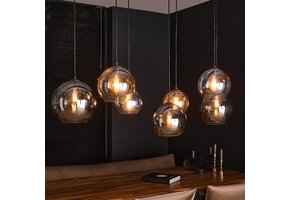 Hoyz - Hanglamp 4+3 Multi Globe XL - 7 Lichtpunten - Artic zwart