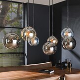 Hoyz - Hanglamp 4+3 Multi Globe XL - 7 Lichtpunten - Artic zwart