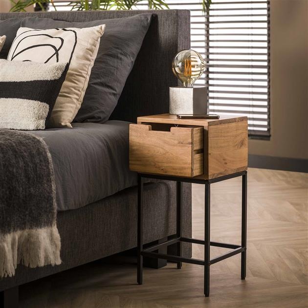 Hoyz - Nachtkastje XS flat / Massief acacia naturel