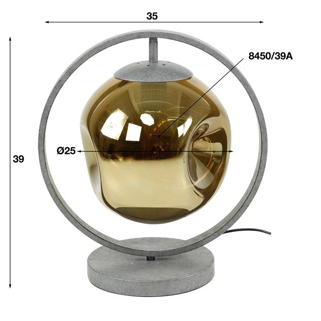 Hoyz - Tafellamp 1L Stellar - Oud Zilver