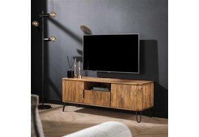 Hoyz - TV-meubel Wave 135cm - Mangohout - Zandkleur
