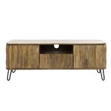 Hoyz - TV-meubel Wave 135cm - Mangohout - Zandkleur