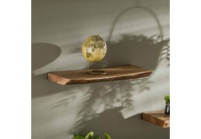 Hoyz - Wandplank Edge - 60cm Breed - Bruin - Acaciahout