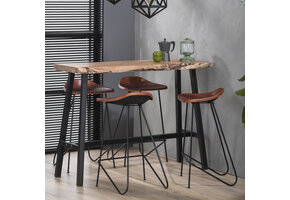 Hoyz - Bartafel Live Edge - 125cm Breed - 4 Personen - Hout - Bruin