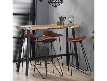 Hoyz - Bartafel Live Edge - 125cm Breed - 4 Personen - Hout - Bruin