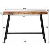 Hoyz - Bartafel Live Edge - 125cm Breed - 4 Personen - Hout - Bruin