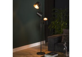Industriele Vloerlamp - 3x Lichtbron - Ø18 Kinetic - Gecoald Staal