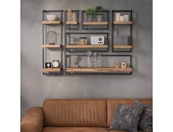 Wandplanken set Edge - Acaciahout - Complete set - 6  stuks