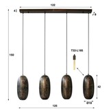 Hoyz - Hanglamp 4L Cosmic - Brons Antiek