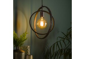 Hoyz - Industrieel Hanglamp - 1 Lamp - Turn around - Zwart
