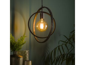 Hoyz - Industrieel Hanglamp - 1 Lamp - Turn around - Zwart