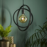 Hoyz - Industrieel Hanglamp - 1 Lamp - Turn around - Zwart