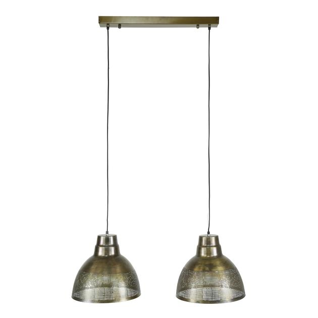 Hoyz - Hanglamp 2xØ38 screen / Brons antiek