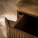 Hoyz - Nachtkastje Wave - Hangend 1Lade - Mangohout - Zandkleur