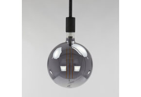 Hoyz - Lichtbron LED - Filament - Bol - Ø20 - E27 8W - Smoke Grijs Glas