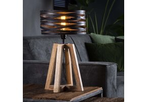 Hoyz - Tafellamp Twist Mini - Houten Kruisframe - 29x29x50