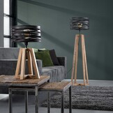 Hoyz - Tafellamp Twist Mini - Houten Kruisframe - 29x29x50