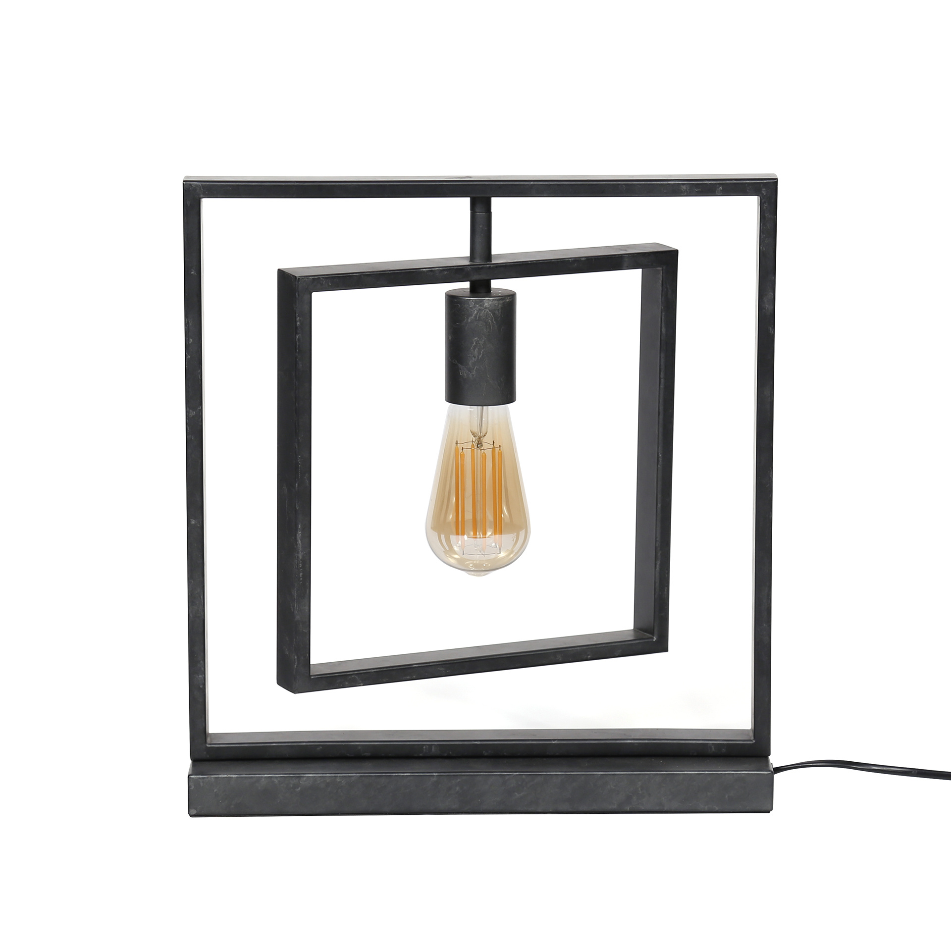 D - Hoyz - Vintage Tafellamp - Draaiende lamp - Vintage Tafellamp - Metaal - Charcoal
